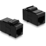 Delock Keystone Modul Kupplung RJ12 Buchse zu RJ12 Buchse Cat.3 Kunststoff schwarz (91378)