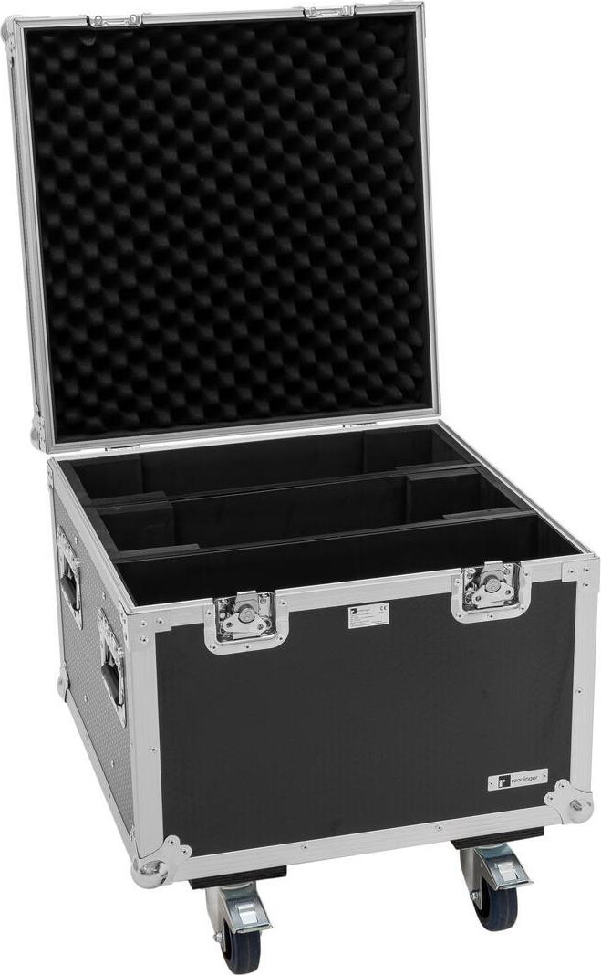 ROADINGER Flightcase PRO 2x IP Mega SWING mit Rollen 60x61,5x61 cm