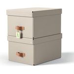 Esselte Leitz Arrchivbox Puro mittel mit Klappdeckel 2 Stueck Sand (61490012)