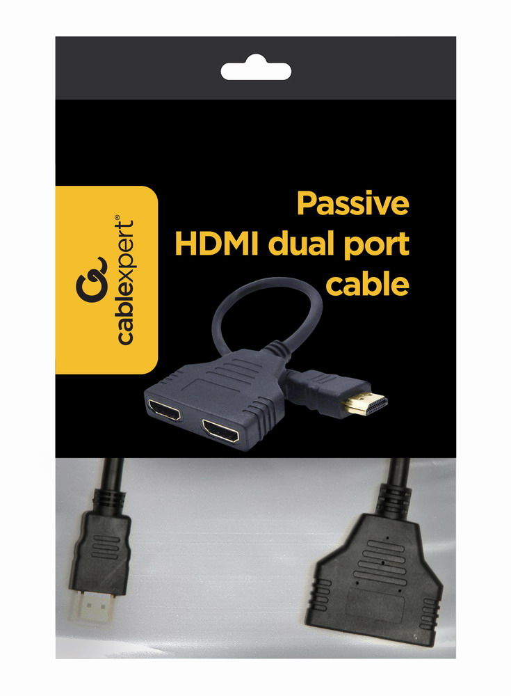 Gembird Cablexpert DSP-2PH4-04 HDMI-Splitter 0,2 m Schwarz