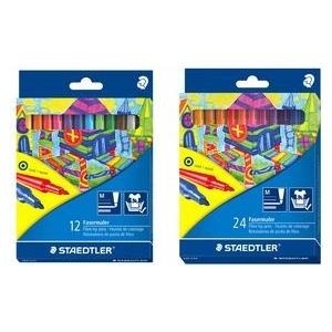 STAEDTLER Fasermaler Noris Club, 12er Kartonetui Minenstärke: 1,0 mm, rund, leicht auswaschbar, Kappe mit - 1 Stück (325 C12)