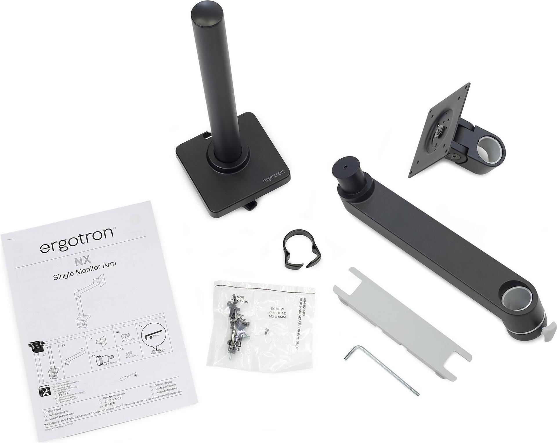 Ergotron NX Monitorarm 34" Mattschwarz