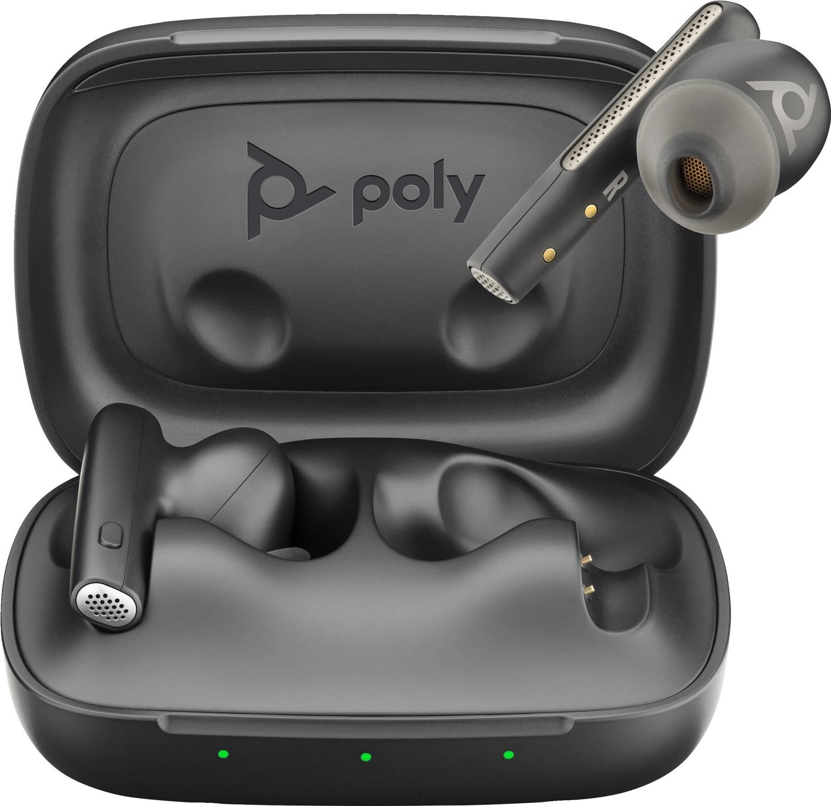 HP Poly Voyager Free 60 Carbon Black Earbuds +Basic Charge Case