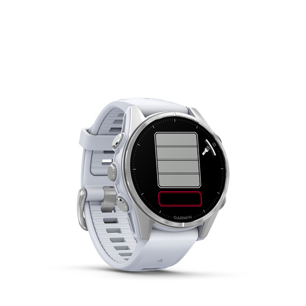 Garmin Fenix 8 43 mm AMOLED Sportuhr Steinweiss/Silber