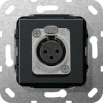 GIRA XLR Buchse D Serie Einsatz sw matt 566710 (566710)