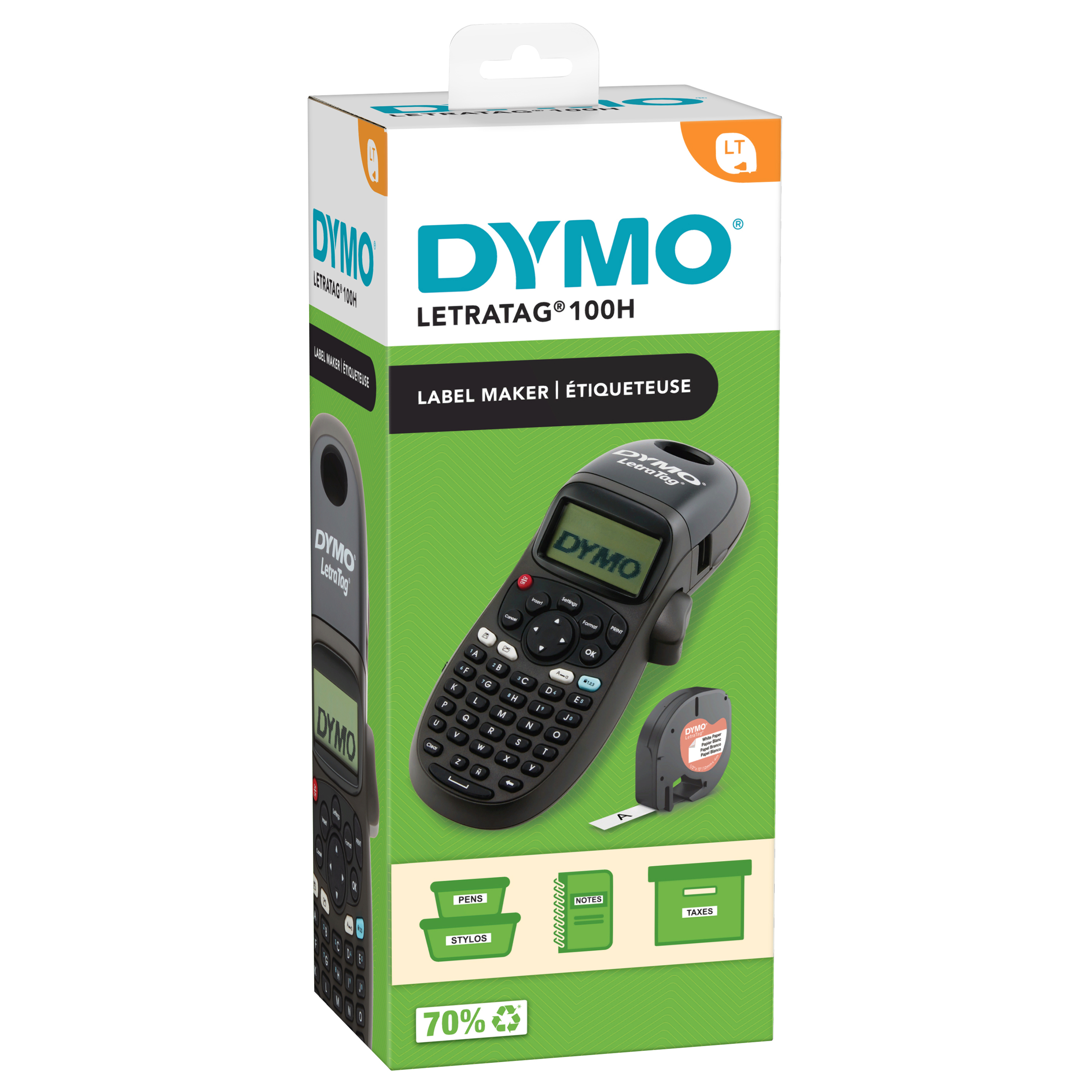 Dymo LetraTag LT-100H Beschriftungsgerät 180 dpi LCD Schwarz