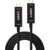 Lindy Fibre Optic Hybrid USB Type C Video Cable - USB-Kabel - USB-C (M) bis USB-C (M) - 15,0m - rund - Schwarz (38503)