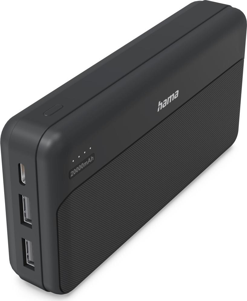 Hama Power Pack Pocket 20, 20000mAh, Ausgänge: 2x USB-A, Anthrazit (00201774)