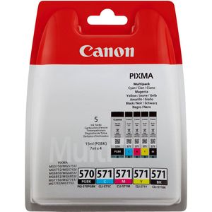 Canon CLI-571 Multipack - Schwarz - Cyan - Magenta - Gelb - 7 ml - Pixma MG57...