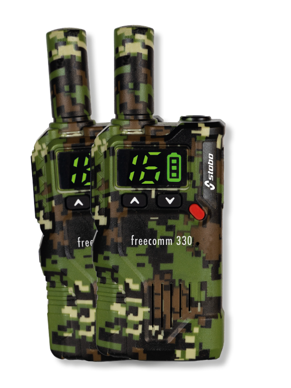 stabo freecomm 330 PMR-Funkgerät 2er Set 500 mW Schwarz