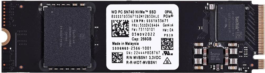 Western Digital PC SN740 M.2 256 GB PCI Express 4.0 NVMe Nach den Tests (SSDPTQD256G1022_3M)