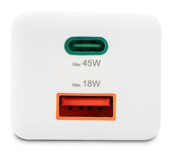 Hama Netzteil 45 W USB-C USB-A Schnellladung Weiß