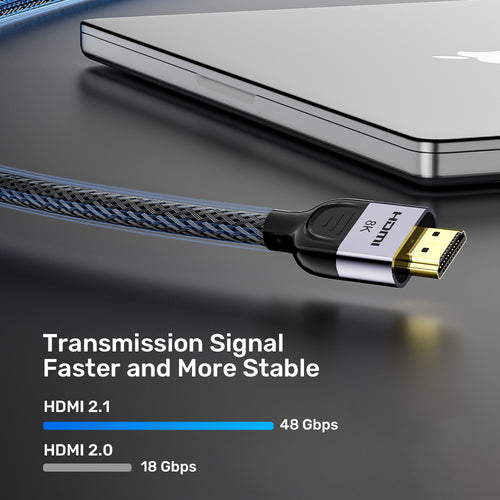 Unitek HDMI-Kabel 2.1 8K 48 Gbit/s 2 m Grau/Schwarz