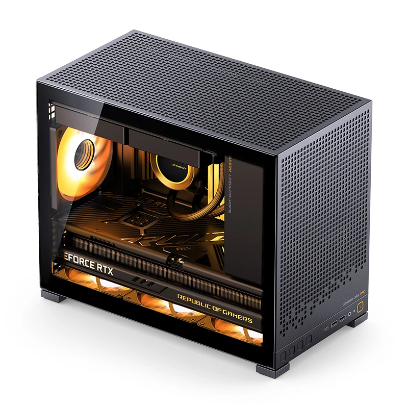 Jonsbo D32 PRO Midi Tower PC-Gehäuse Micro-ATX Tempered Glass Schwarz