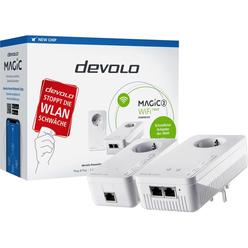 devolo Magic 2 WiFi next Starter Kit Bridge GigE, HomeGrid 08614