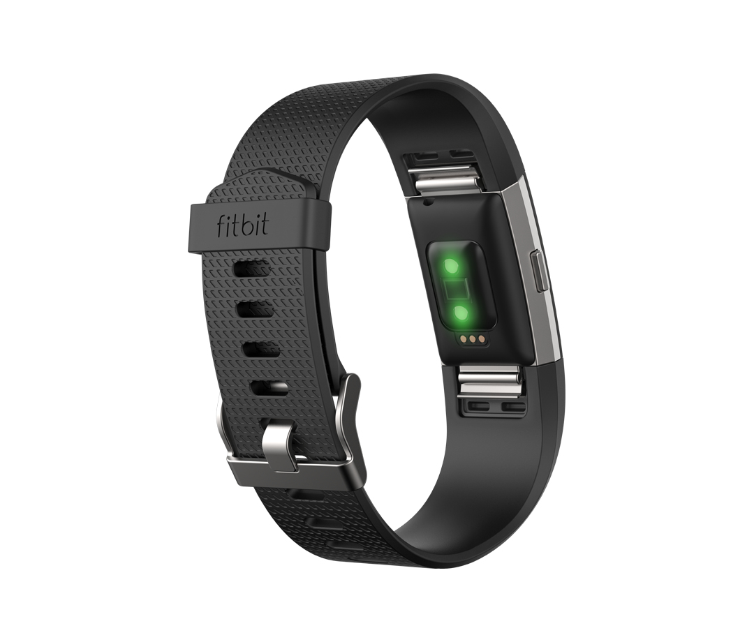 Fitbit Charge 2 OLED Aktivitäts-Trackerarmband Schwarz, Silber