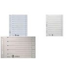 LEITZ Trennblätter, A4 Überbreite, Kraftkarton 200g-qm, grau Blanko-Registertaben können in verschiedenen Längen ausge- (1654-00-85)