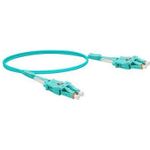 LWL Patchkabel Uniboot, 50/125 µm, OM3-Faser, LC Duplex Stecker/ LC Duplex Stecker, UPC, aqua, 10,0 m UPC-Schliff (392946)