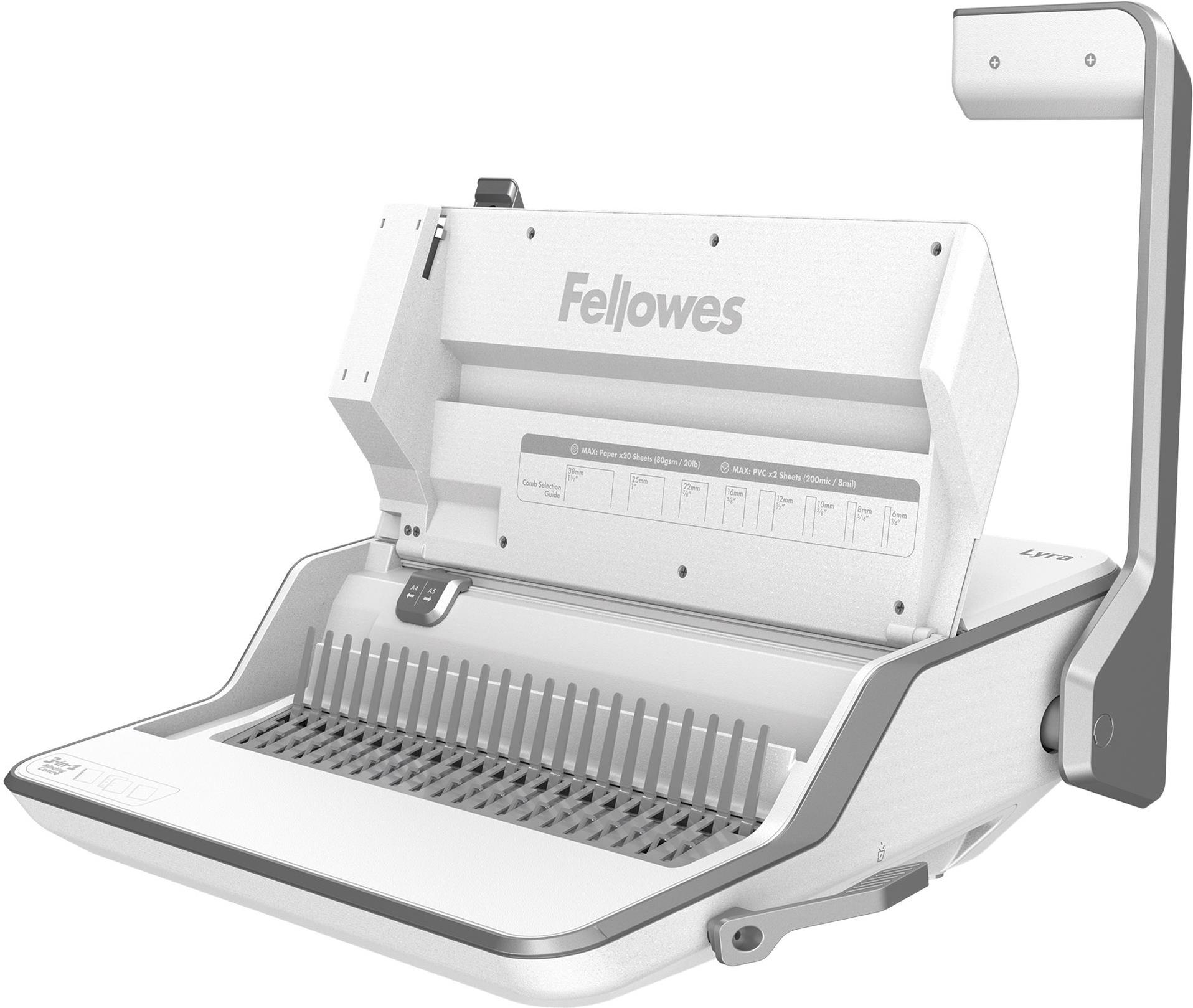 Fellowes Lyra 3-in-1 Binding Center Bindemaschine A4 Grau, weiß