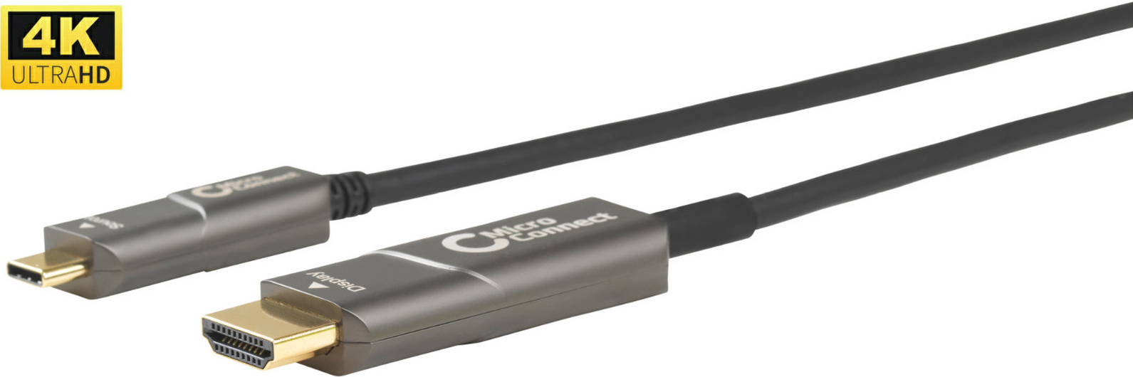 Microconnect USB3.1CHDMI15OP Videokabel-Adapter 15 m USB Typ-C HDMI Schwarz (USB3.1CHDMI15OP)