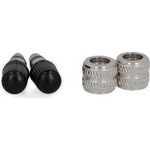 FISCHER Fahrrad-Ventil-Set Dunlop, 6-teilig bestehend aus: 2x Ventileinsätze Dunlop, 2x Überwurf - 1 Stück (85490)