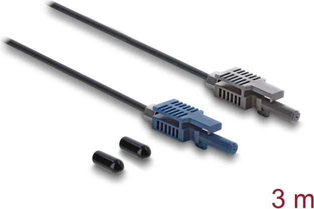 Delock LWL POF Kunststoff Kabel HFBR 4503-4513Z Simplex Stecker zu Simplex Stecker 3 m (91022)