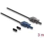 Delock LWL POF Kunststoff Kabel HFBR 4503-4513Z Simplex Stecker zu Simplex Stecker 3 m (91022)