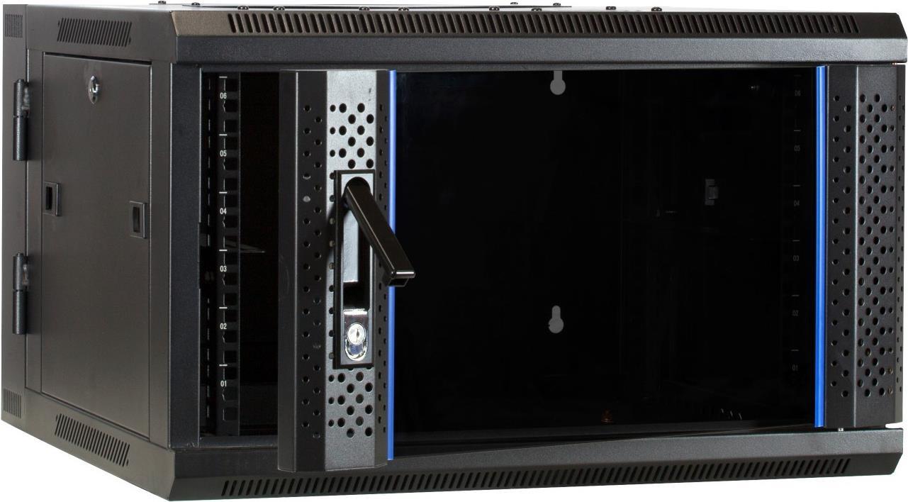 DSIT 6 HE Serverschrank, wendbares Wandgehäuse mit Glastür (BxTxH) 600 x 600 x 368mm (DS6606-DOUBLE)