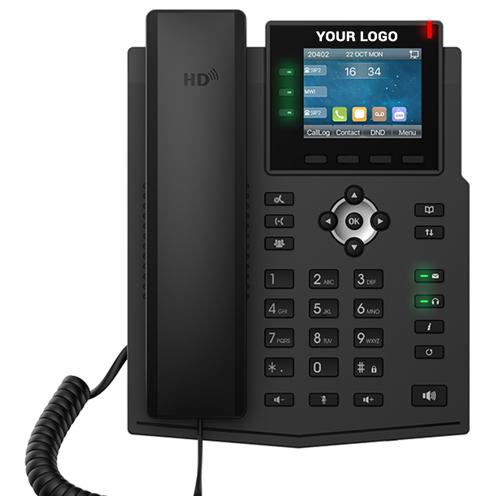 Fanvil X3U VoIP-Telefon 2,8" LCD 6 Leitungen PoE Schwarz
