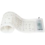 LogiLink Flexible Silikon-Tastatur, kabelgebunden, weiß (ID0018A)