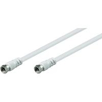 Wentronic Goobay SAT Anschlusskabel, Weiß, 2.5 m - F-Stecker <=> F-Stecker (11724)