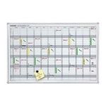 Franken Jahreskalender, Plantafel JetKalender® JK703 Weiß Magnet 90 cm x 60 cm