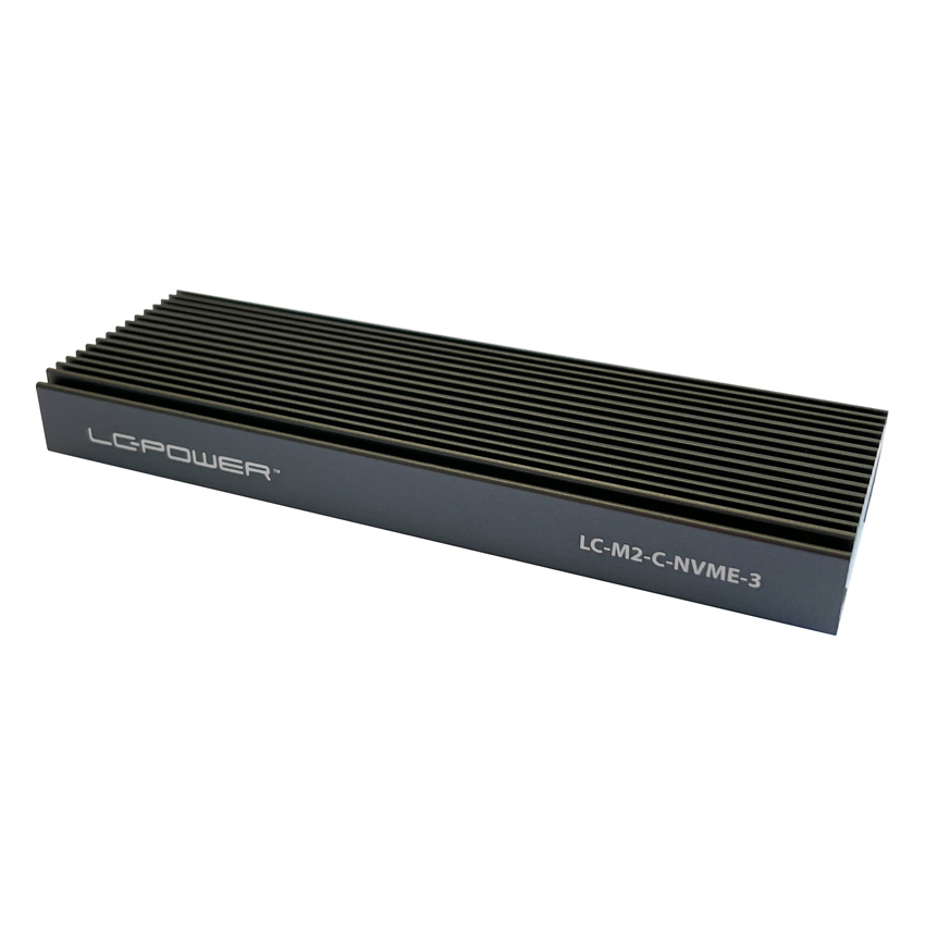 LC-Power LC-M2-C-NVME-3 M.2 SSD-Gehäuse USB-C 3.2 (Gen 2x1) Anthrazit