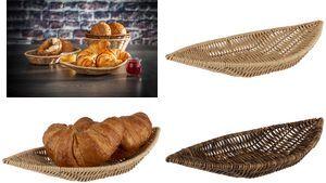 APS Brotkorb COVE, Schiff, 300 x 150 mm, braun aus Polypropylen, mit Edelstahldraht im Rand und Boden - 1 Stück (40345)