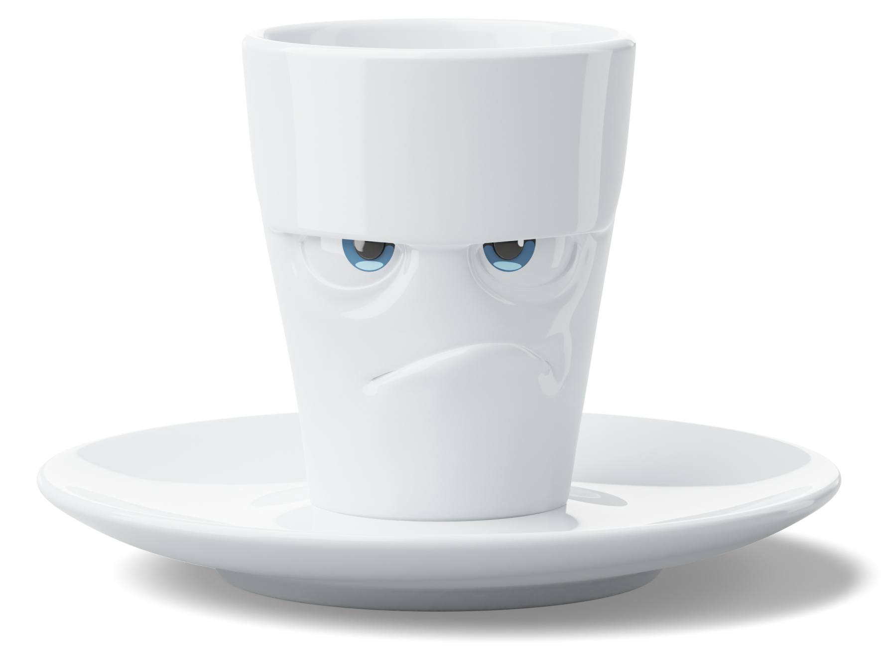 FIFTYEIGHT PRODUCTS Espresso Mug mit Henkel 80 ml Grummelig Weiß