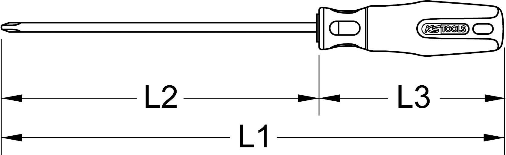 KS TOOLS Werkzeuge-Maschinen GmbH BERYLLIUMplus Schraubendreher Kreuzschlitz PH4, 350 mm (962.0017)