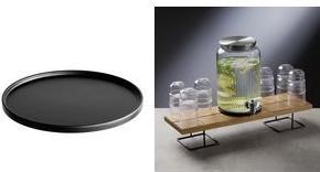 APS Untersetzer für Getränkespender, Durchmesser: 160 mm aus Melamin, mit Antirutsch-Füßchen, spülmaschinengeeignet, - 1 Stück (85233)