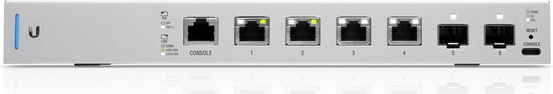 Ubiquiti UniFi Switch US-XG-6POE Managed 10G Switch Silber