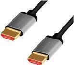 LogiLink CHA0106 HDMI-Kabel A/M to A/M, 8K/60 Hz, alu, black/grey, 3 m (CHA0106)