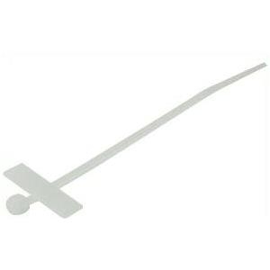 Kabelbinder mit Beschriftungsfeld (quer), 100 x 2,5 mm, naturfarben, VE 100 Stück Zum Bündeln und Befestigen von Kabeln, mit Beschriftungsfeld zum Kennzeichnen (690098B)