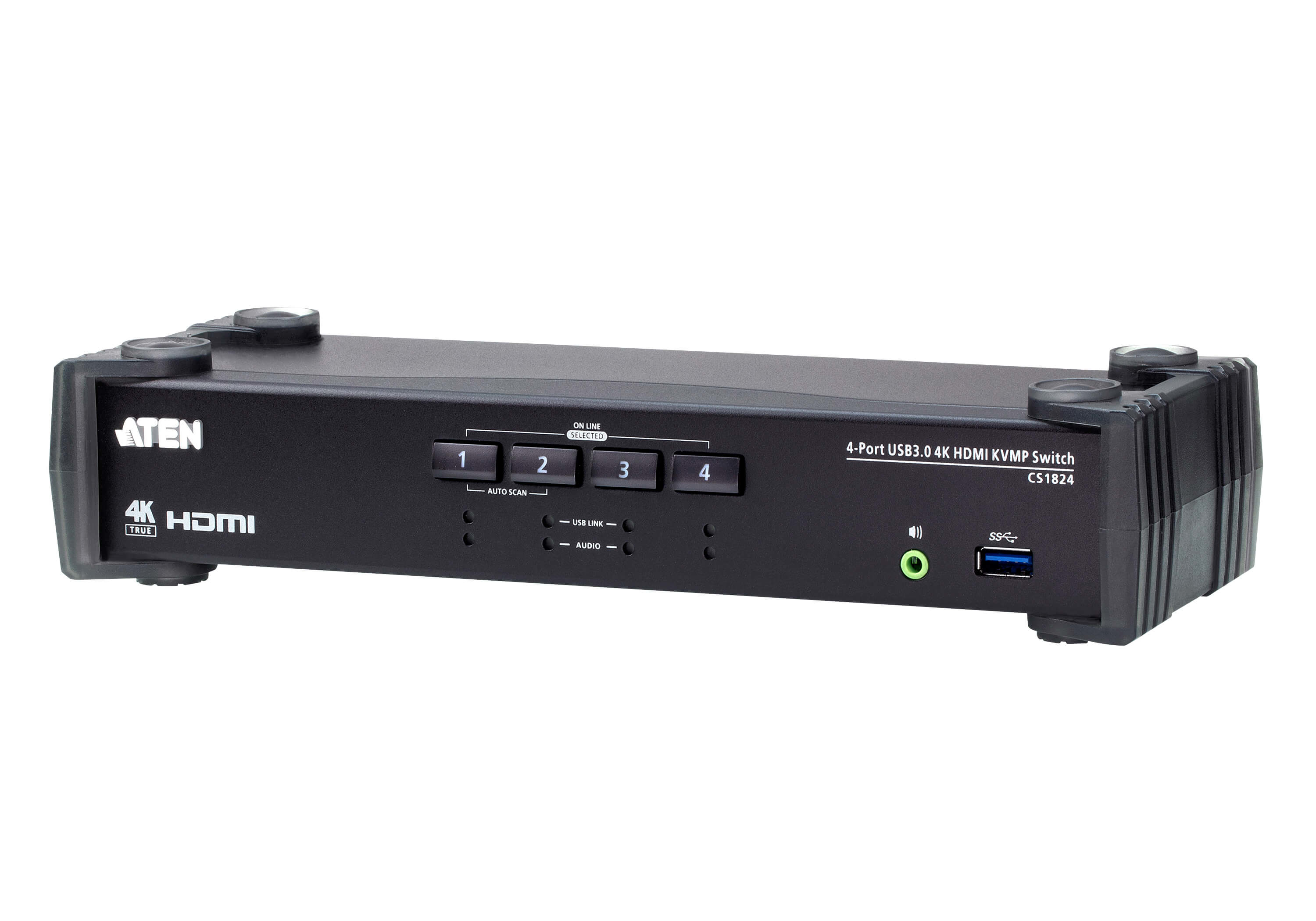 ATEN CS1824 4-Port USB 3.0 4K HDMI KVMP Switch Schwarz