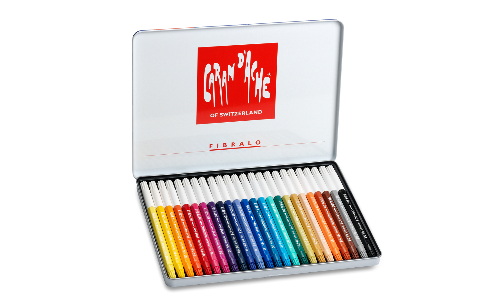 Caran d'Ache Fibralo Fasermaler 1.4 mm 24er Metallbox Mehrfarbig
