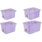 keeeper Aufbewahrungsbox karolina "Capybara", 30 Liter Dreh-/Stapelbox mit Deckel, aus PP, soft purple, mit - 1 Stück (1224252533700)