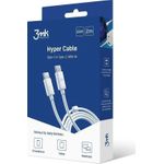 Kabelis USB 3MK USB-C - USB-C 2 m Baltas (brak) (5903108464543)