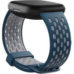 FitBit Sport Armband (L) Sapphire / Fog Grey, für FitBit Versa 3 / Versa 4 / Sense (FB174SBNVGYL)