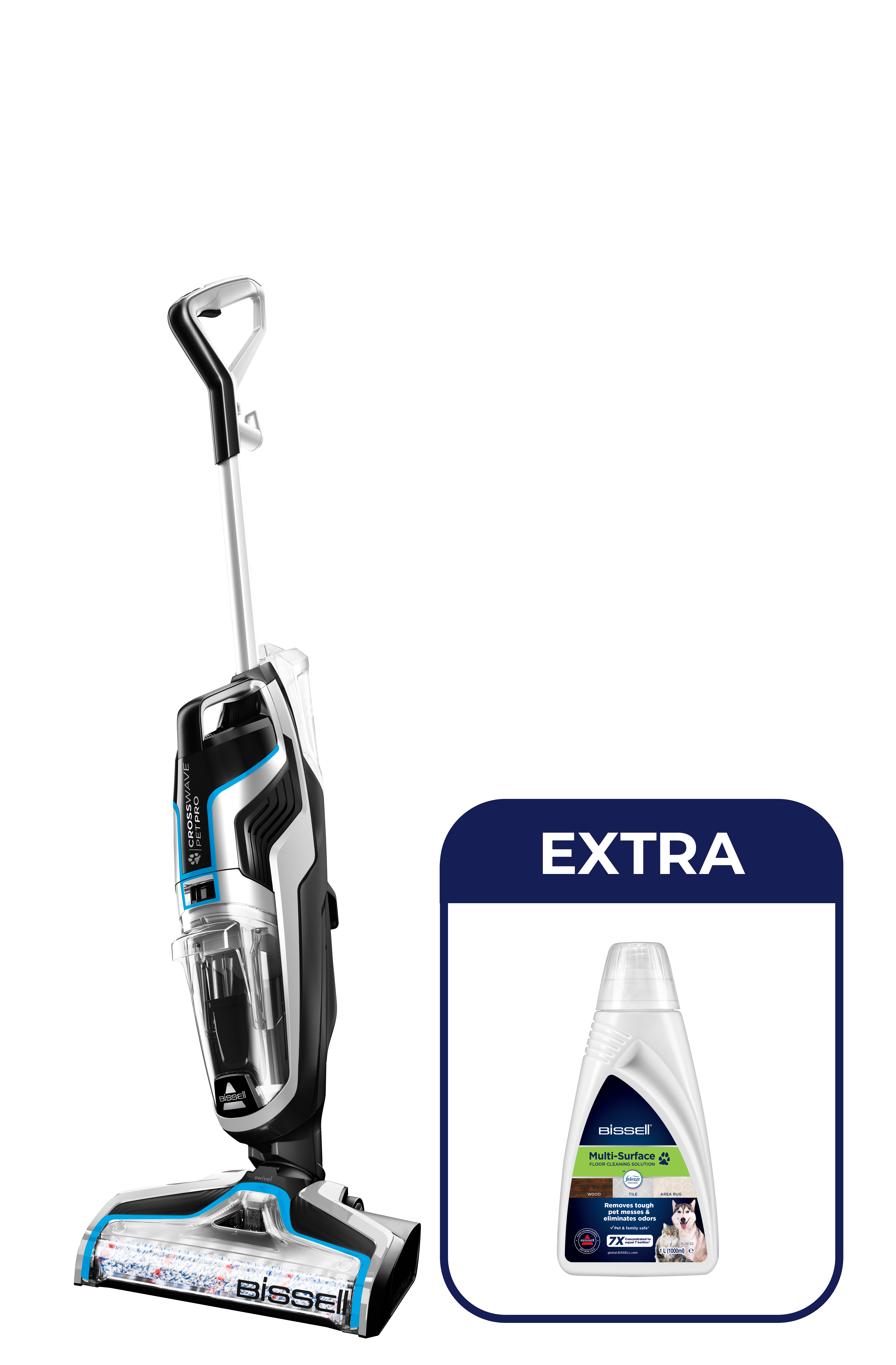 Bissell CrossWave Pet Pro 2225N 560 W Schwarz, Blau, Silber
