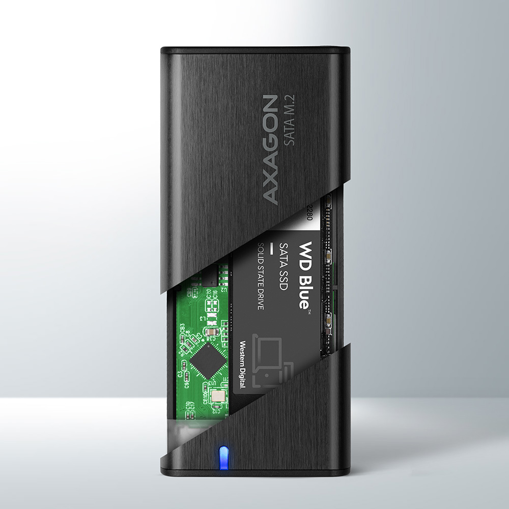 AXAGON EEM2-SBC externes Gehäuse für M.2 SSDs USB-C 3.2 Gen 2 Schwarz