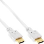 InLine® HDMI Kabel, HDMI-High Speed mit Ethernet, Premium, Stecker / Stecker, weiß / gold, 10m (17510W)