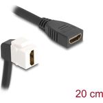 Delock HDMI-Kabel HDMI weiblich zu HDMI weiblich abgewinkelt, Keystone (90321)