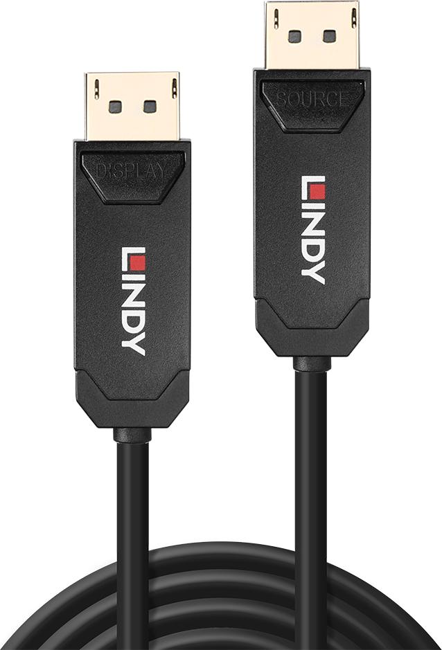 Lindy 38524 DisplayPort-Kabel 40 m DisplayPort 2.0 Schwarz